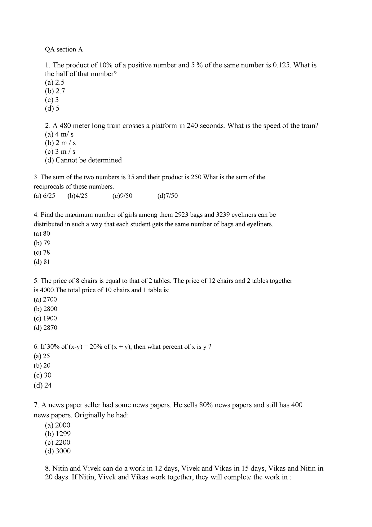 1499167573 QA section A - QA section A The product of 10% of a positive ...