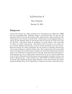 LABB2 - Labb 2 - Labboration 2 Hugo Dahlquist & Fredrik Fourong ...