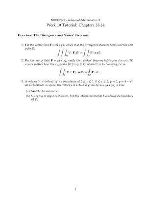 Tutorial 4 - Lecturer: Stephen Stackhouse - SOEE2041 - Advanced ...