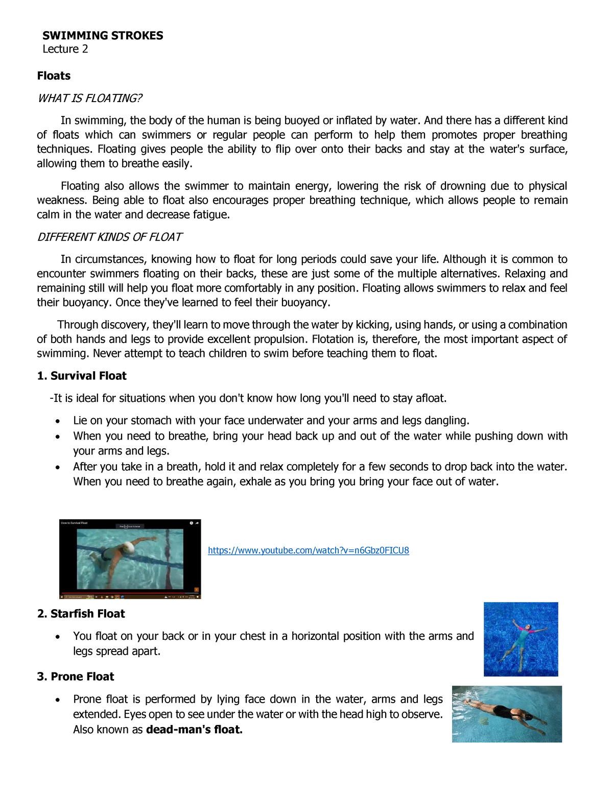 aqa a level pe coursework examples swimming