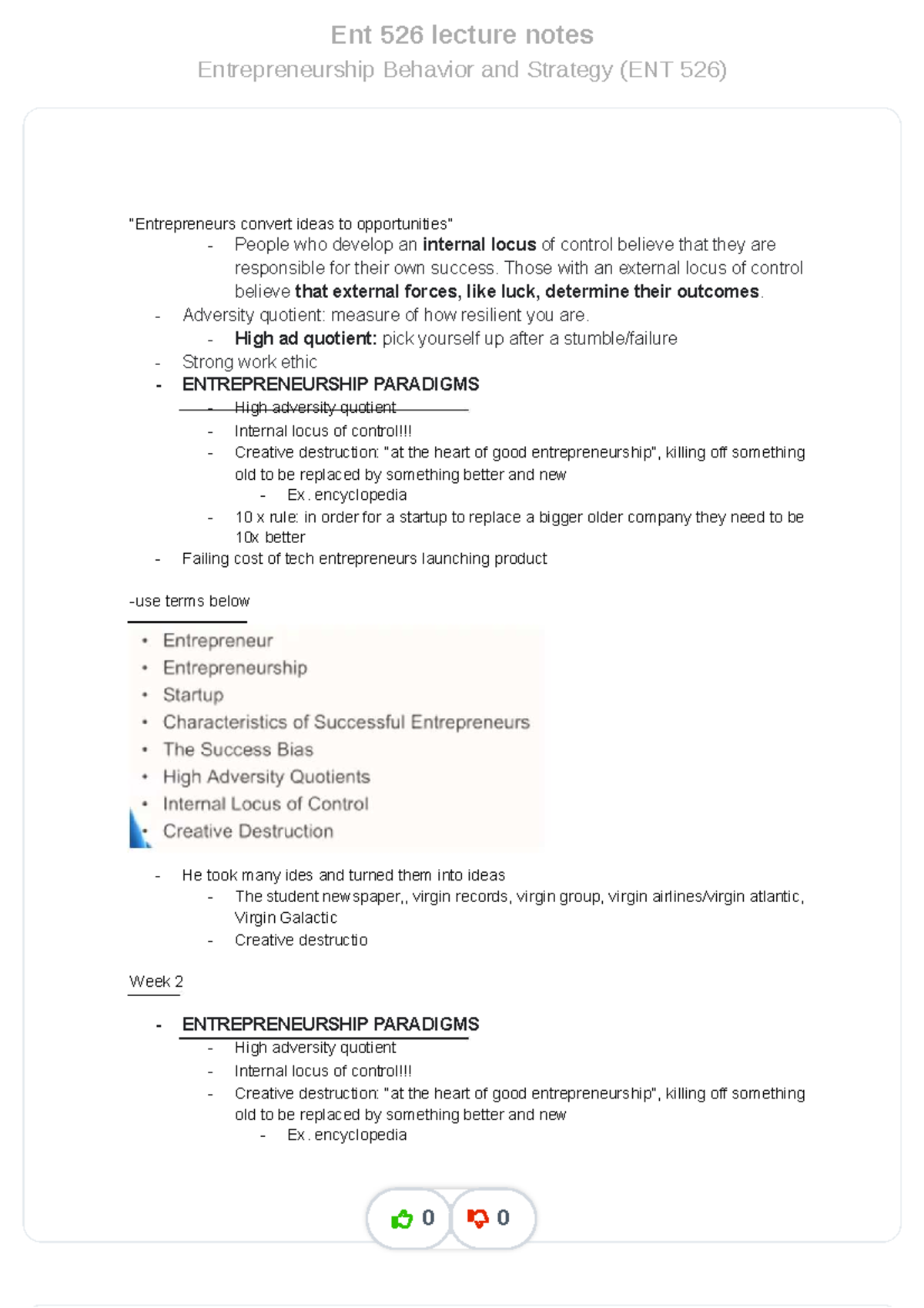 Ent-526-lecture-notes Compress - Ent 526 Lecture Notes Entrepreneurship ...