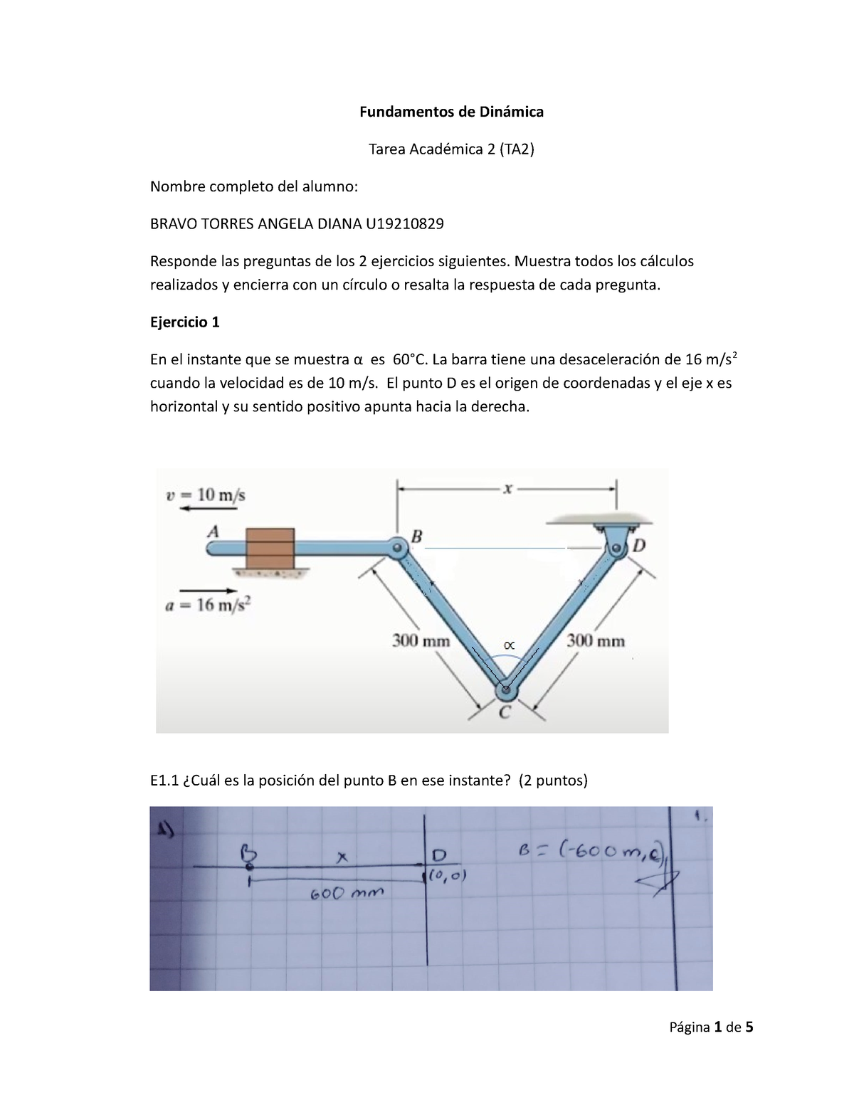 Bravo Torres TA2 Fundamentos De Dinamica - Fundamentos De Dinámica ...