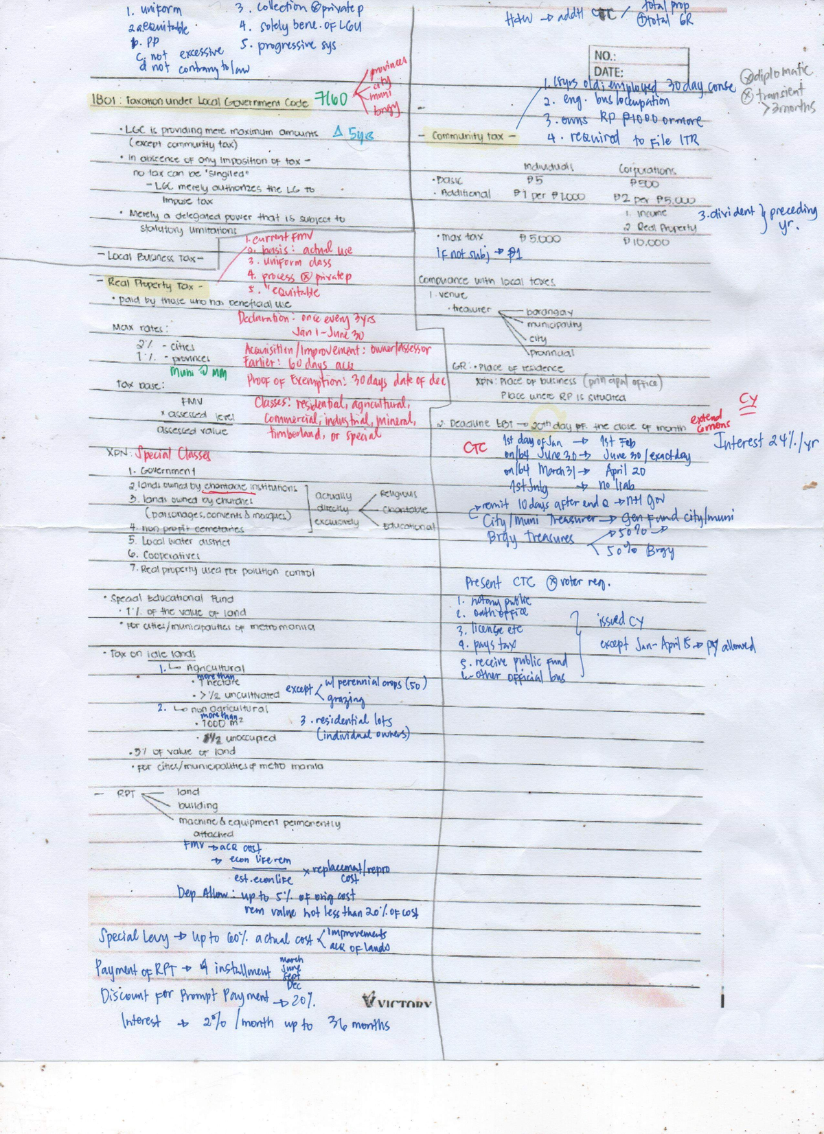 Cpale Tax Notes - Bachelor of Science in Accountancy - Studocu