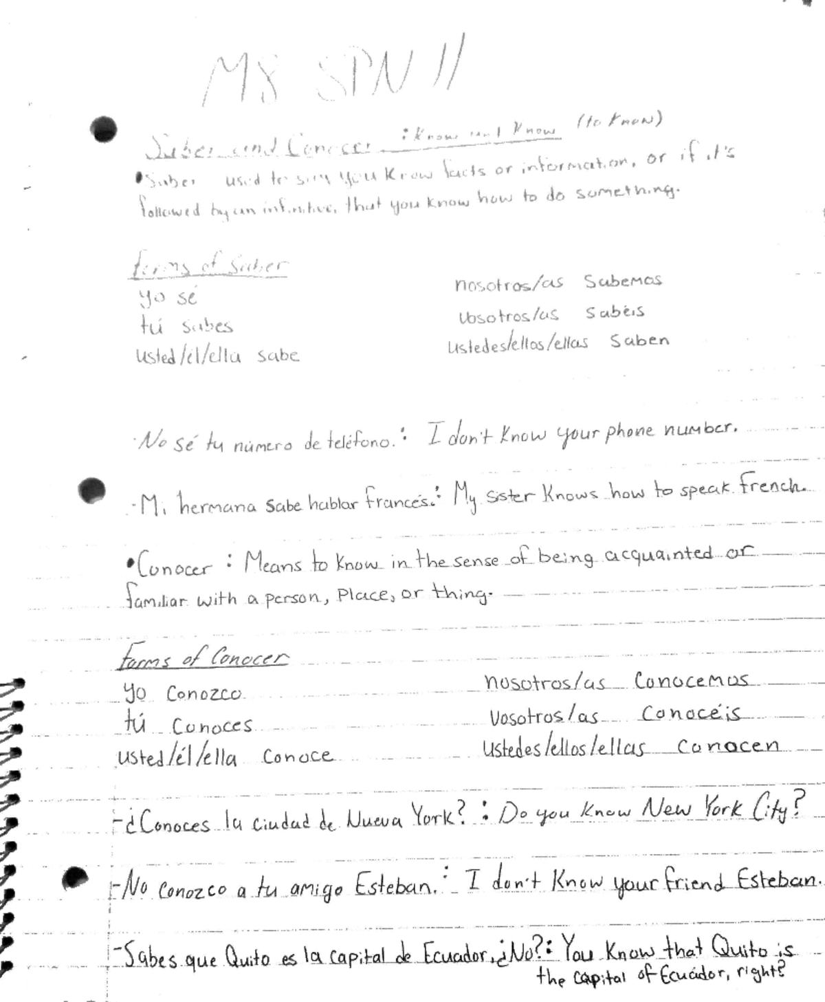 SPN-1121-Notes - Lecture notes, coursework, some assignment work, and ...