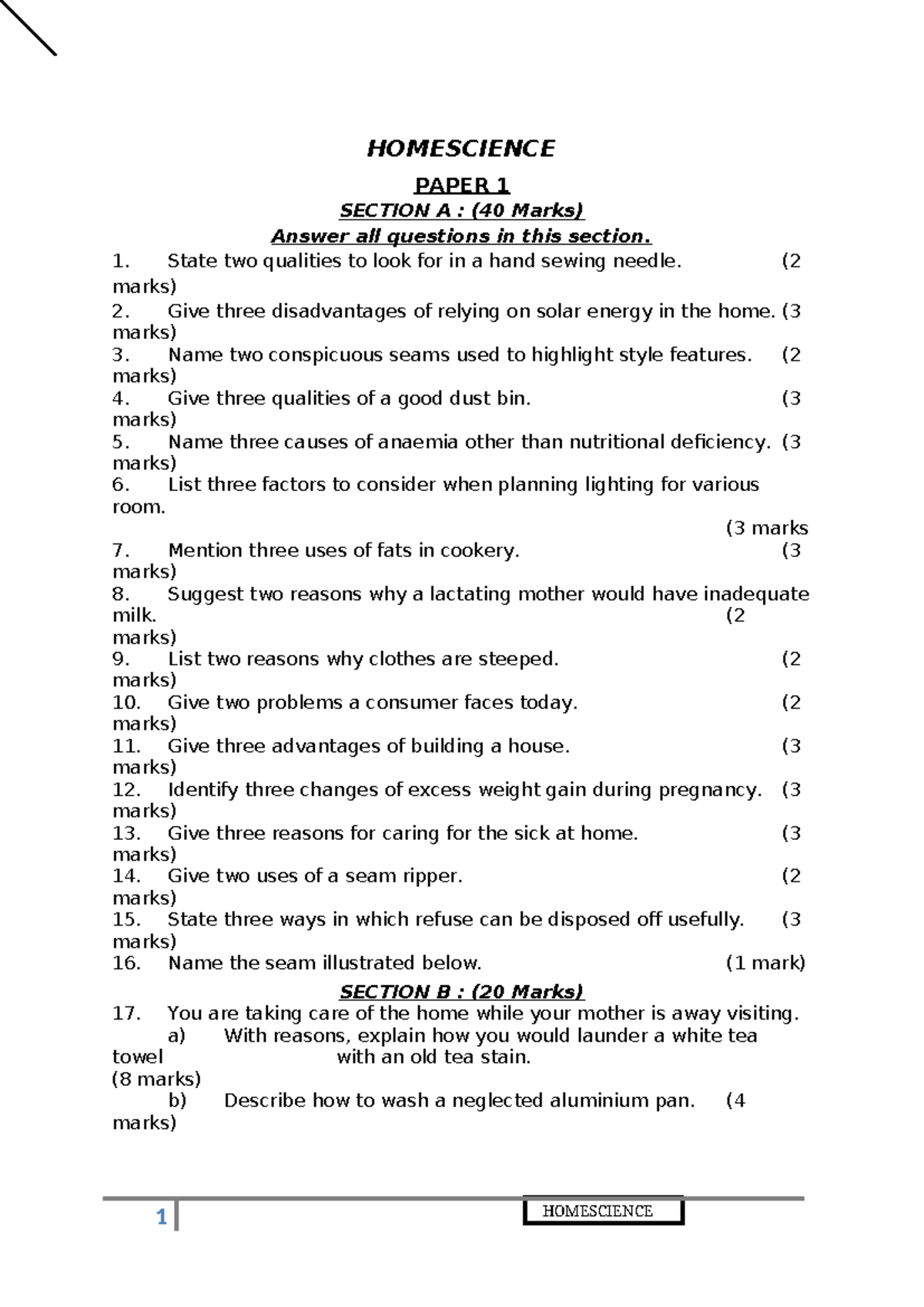 Homescience - Summary Economic history of Kenya - HOMESCIENCE PAPER 1 ...