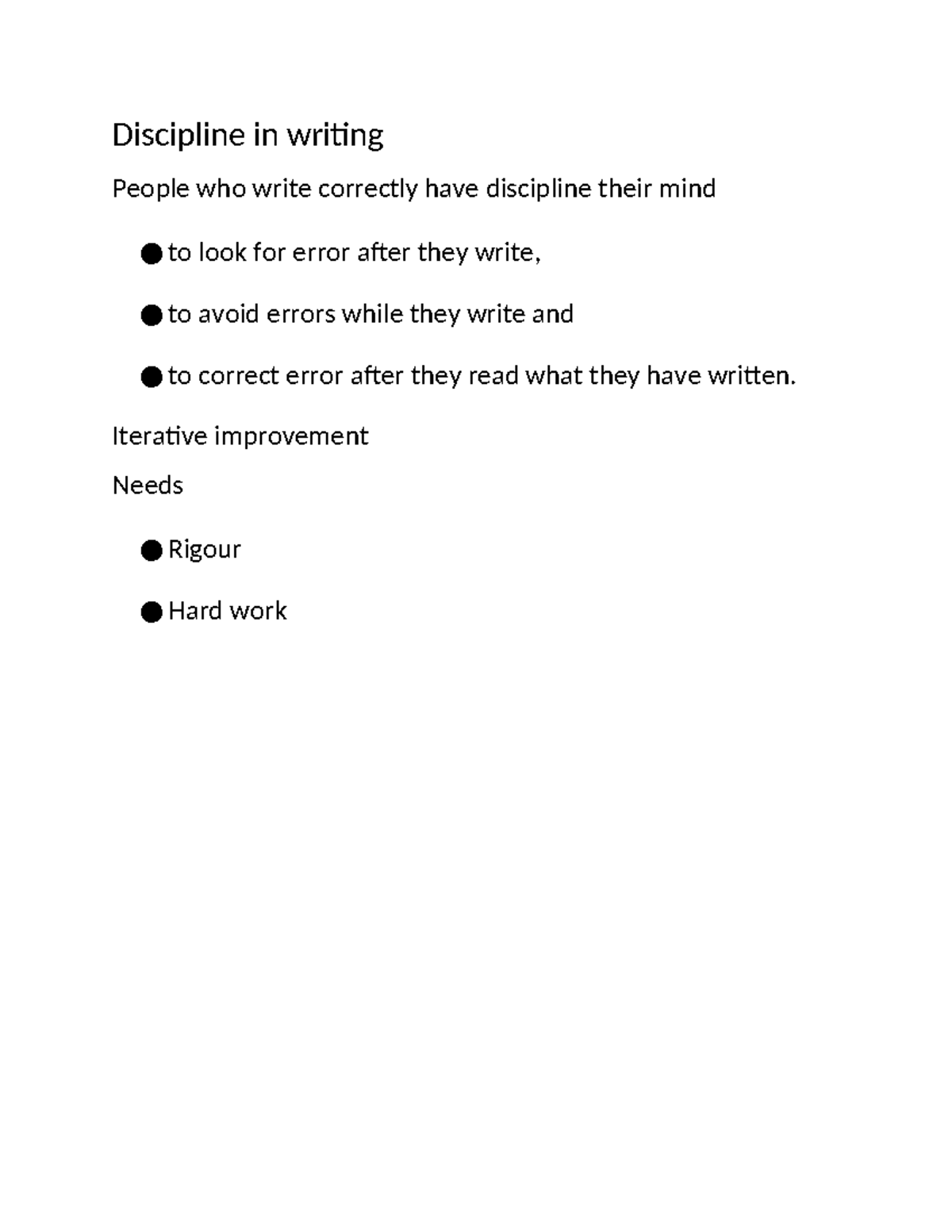 Disciplene in writing - Professional ethics - Discipline in writing ...
