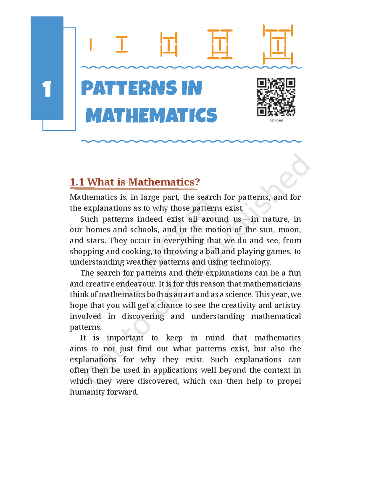 Fegp101 - Science note - PATTERNS IN MATHEMATICS 1 1 What is ...