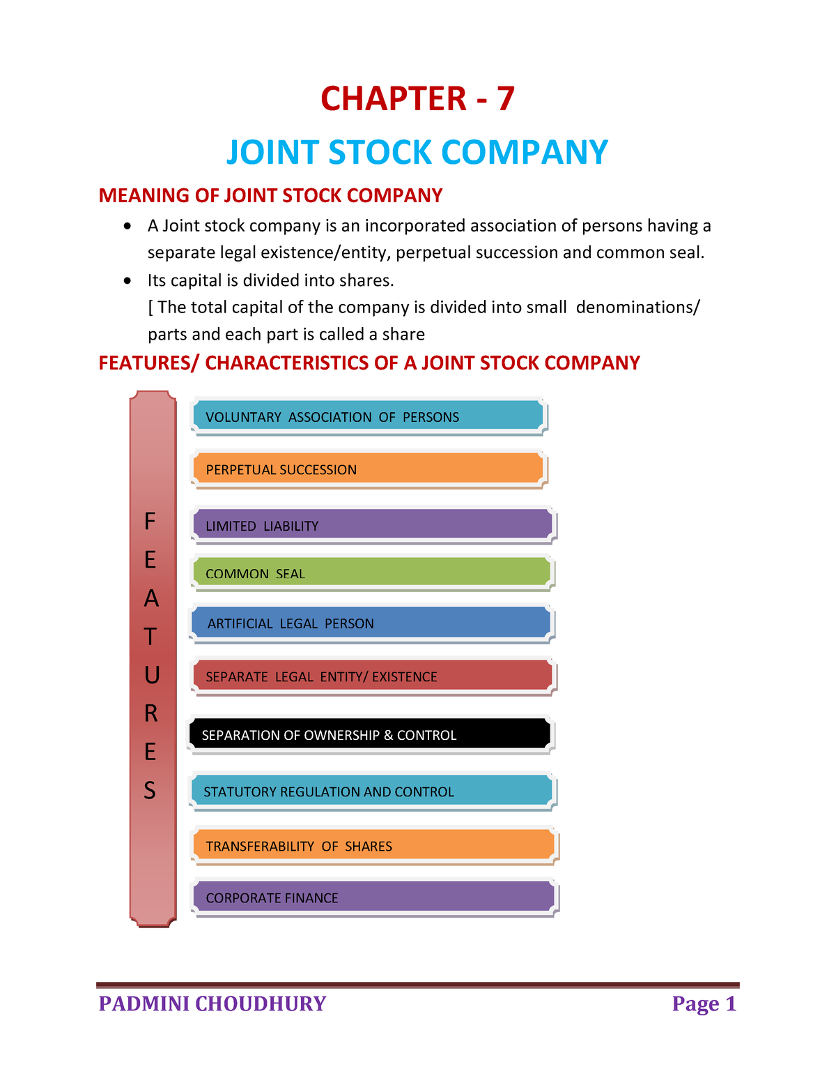 case study of joint stock company