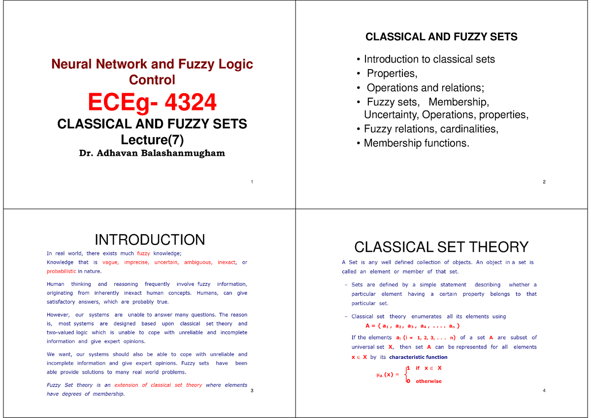 Neural Network And Fuzzy Logic Lecture 7-Print - Neural Network And ...