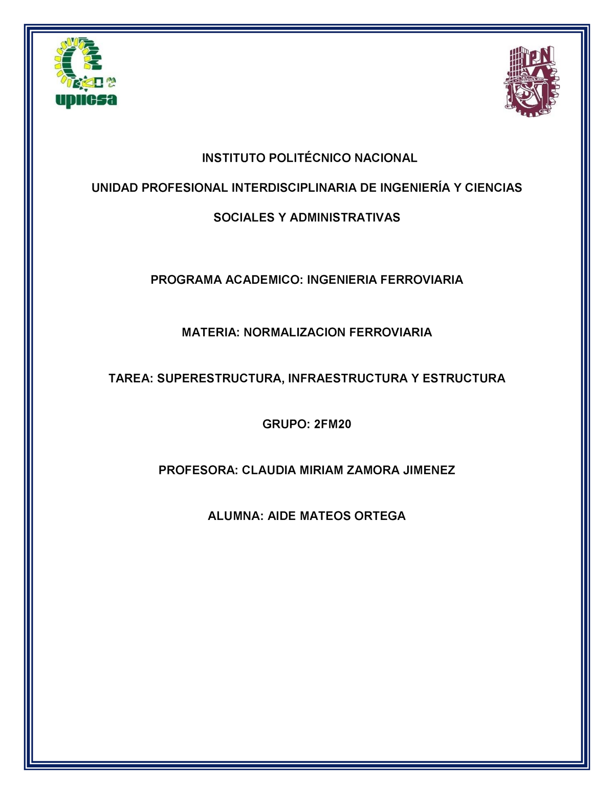 Superestructura, Infraestructura Y Estructura Del Ferrocarril ...