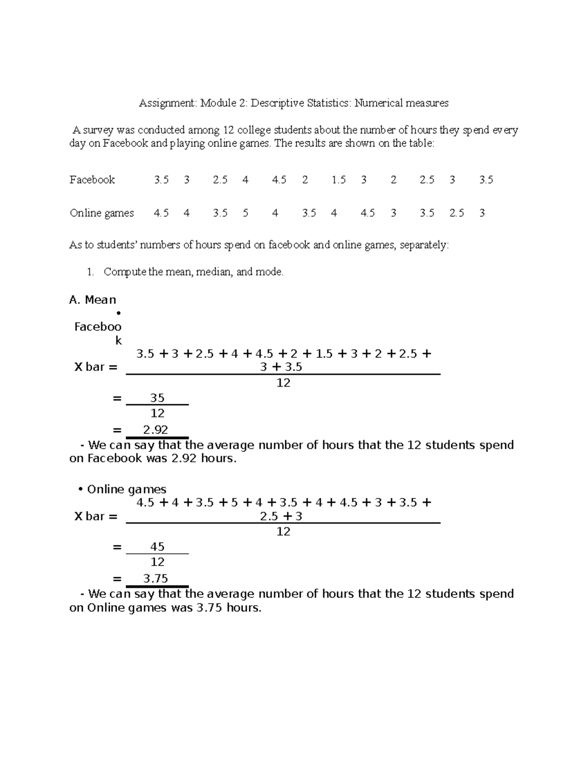 Assignment(module 2) - Statistics Module 2 Assignment - Assignment ...