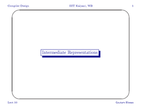 SDD - compiler design notes - Compilers Lecture VIII—Semantic Analysis ...