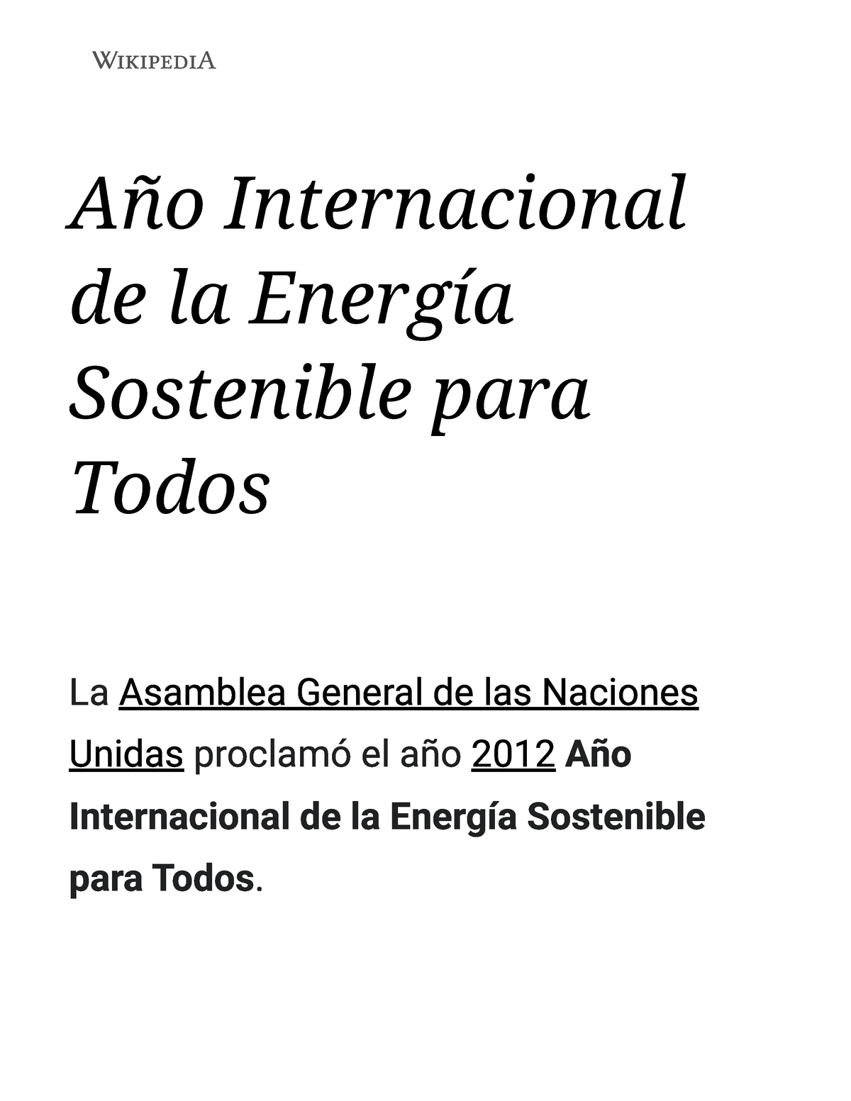 Año Internacional De La Energía Sostenible Para Todos - Wikipedia, La ...