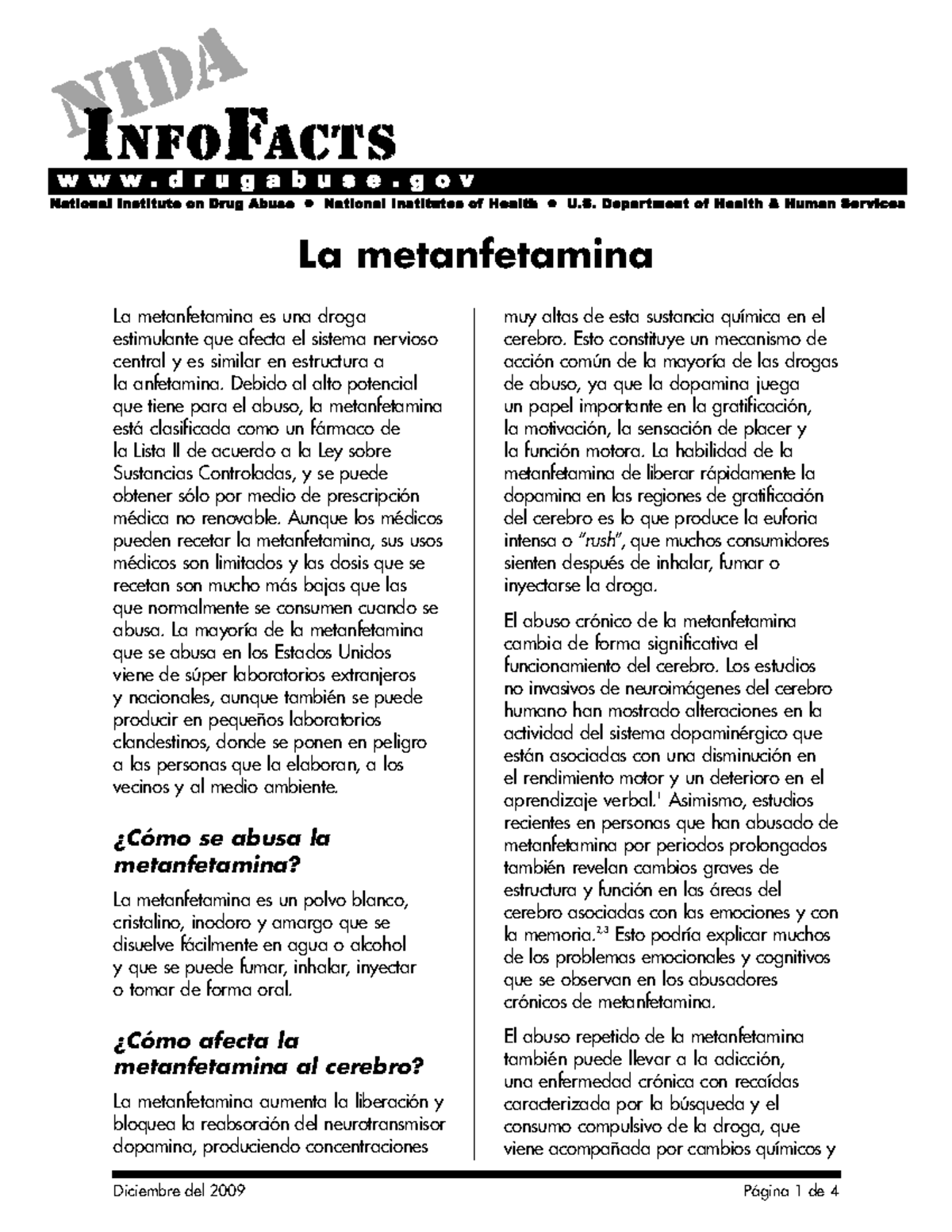 La Metanfetamina - Adicciones - La Metanfetamina La Metanfetamina Es ...