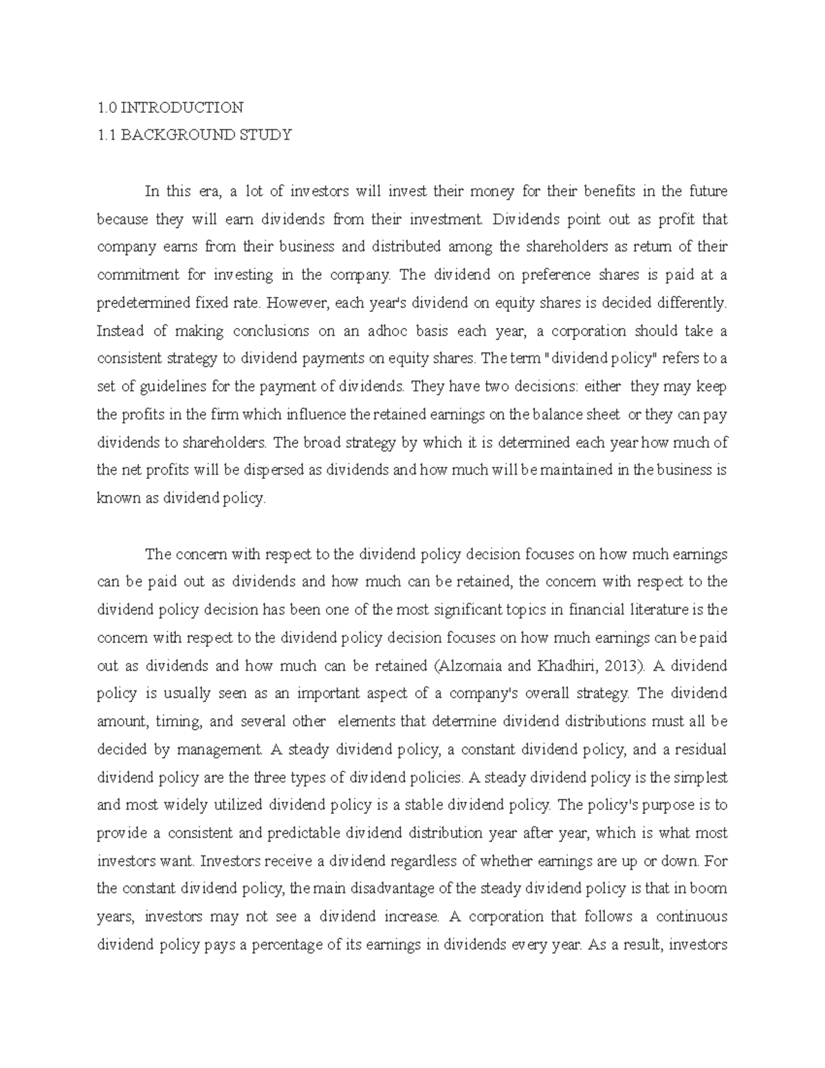 Research Proposal Draft - 1 INTRODUCTION 1 BACKGROUND STUDY In this era ...