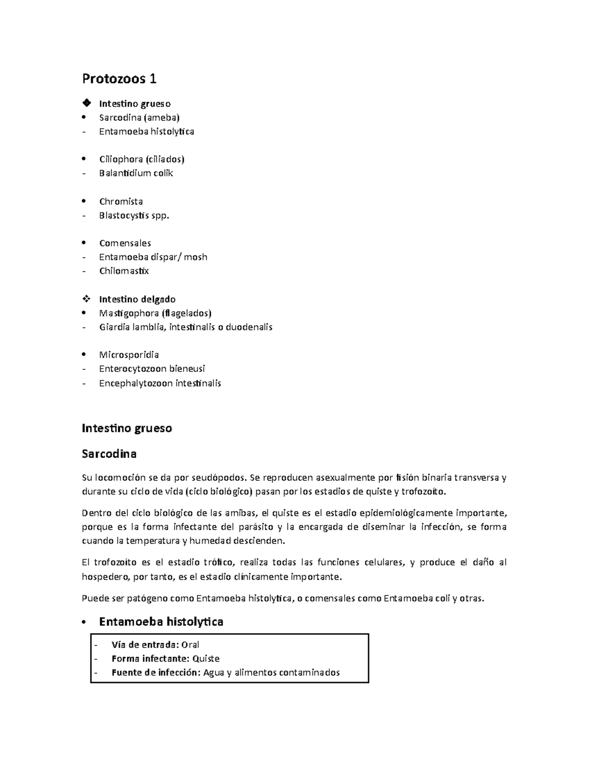 quistes de bacterias patógenas parásitos