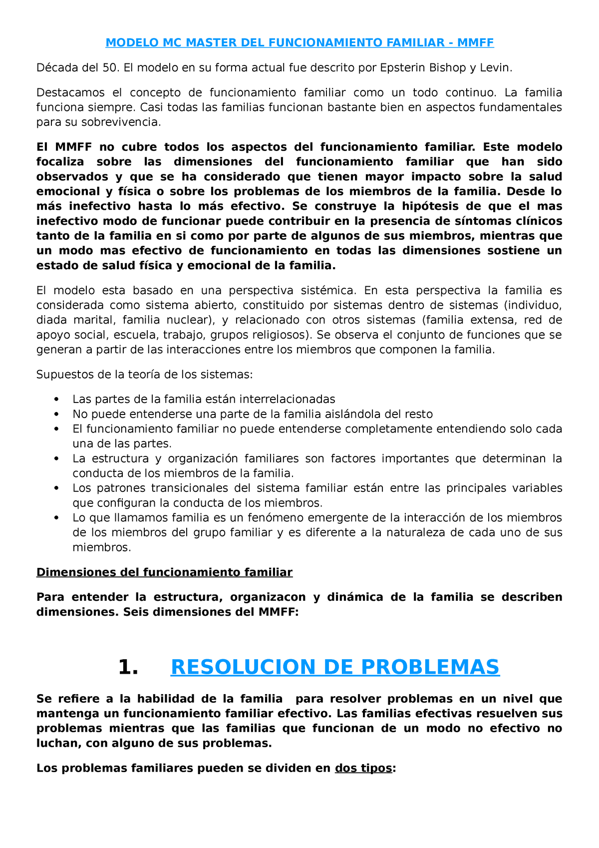 MC Master - relaciones familiares - MODELO MC MASTER DEL FUNCIONAMIENTO ...