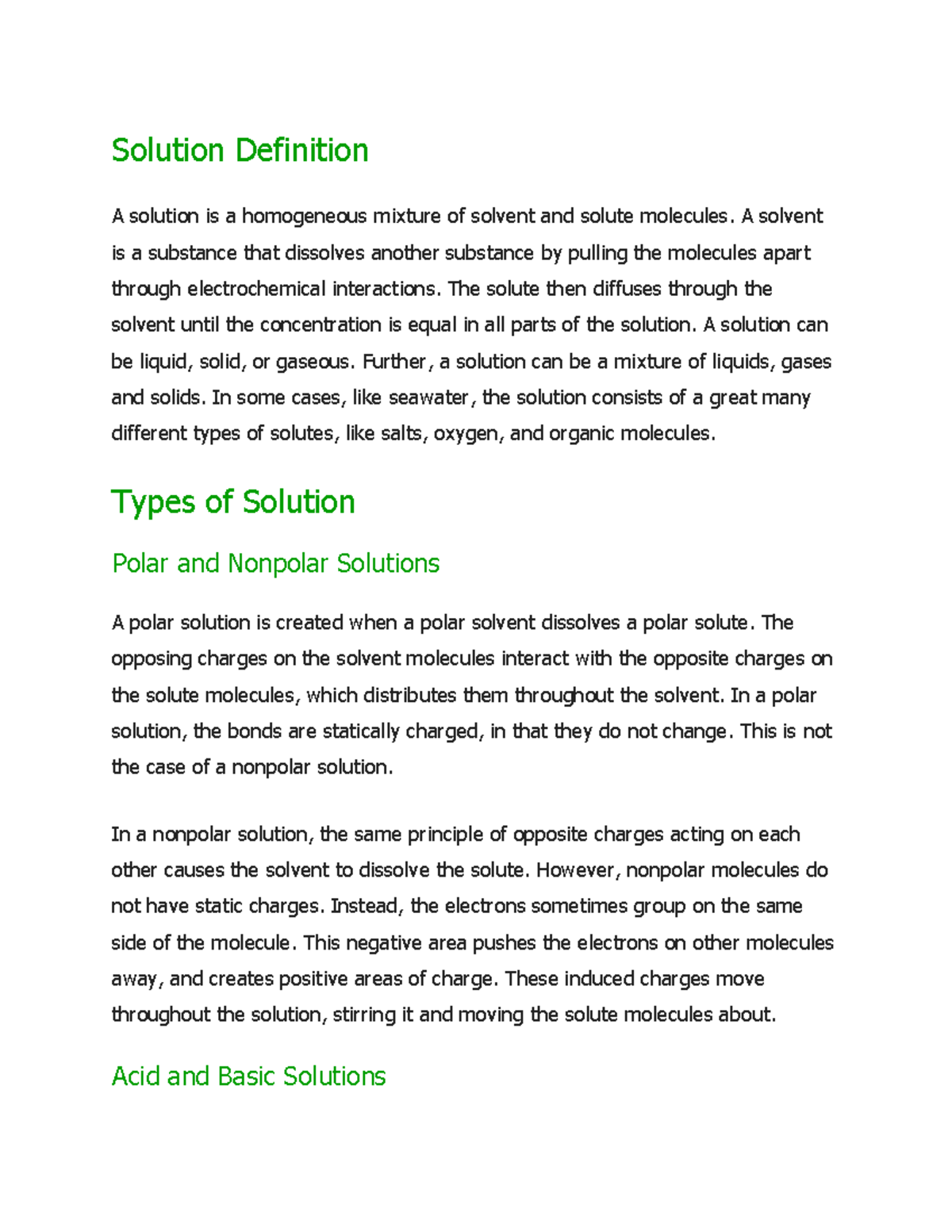 Solution Definition A solvent is a substance that dissolves another