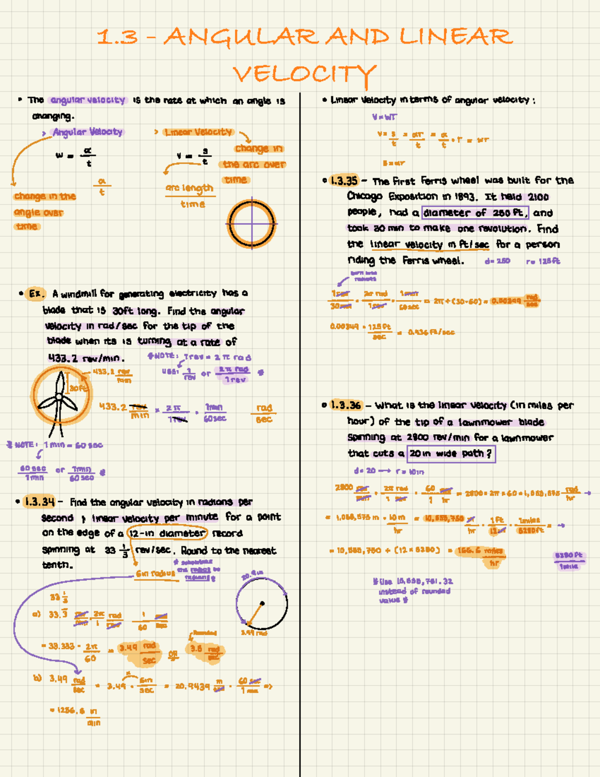 Math-104 - Lecture notes along with example problems - 1 - ANGULAR AND ...