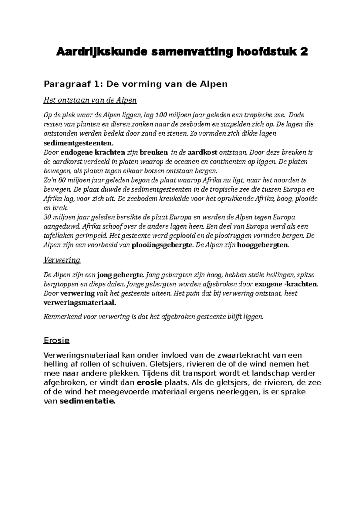 Samenvatting Ak Hoofdstuk 2 - Aardrijkskunde Samenvatting Hoofdstuk 2 ...