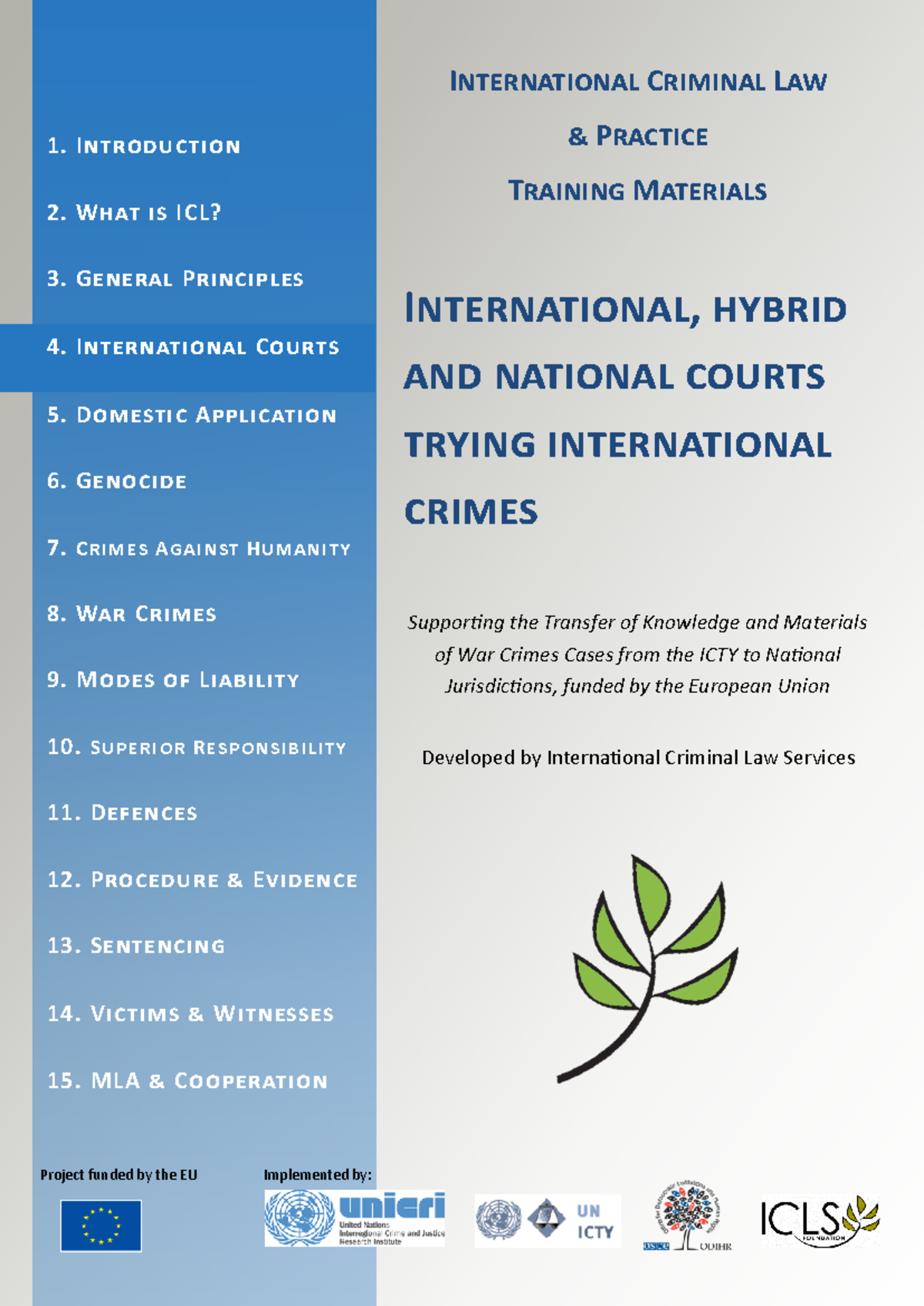 Module 4 International Court - International Criminal Law & Practice ...