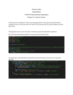 [Solved] Create a program using classes that does the following in the ...