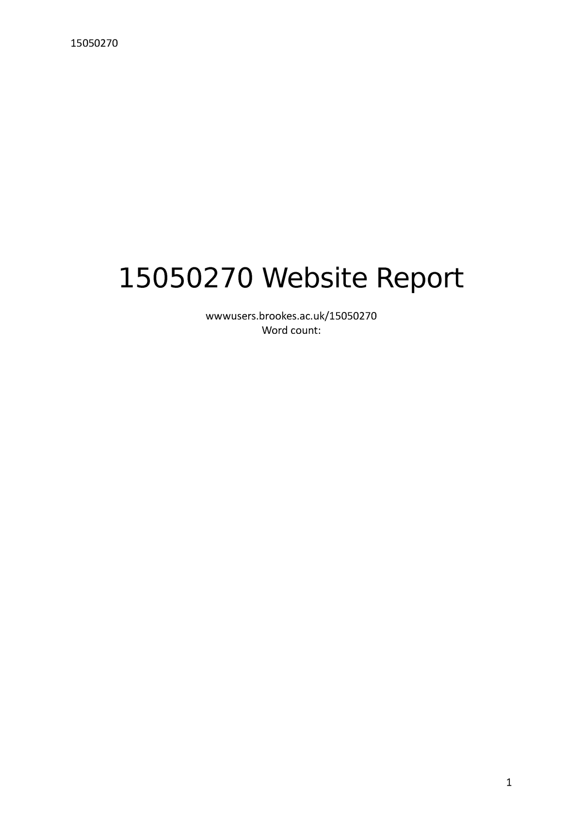 15050270 Website Report - 15050270 Website Report wwwusers.brookes.ac ...