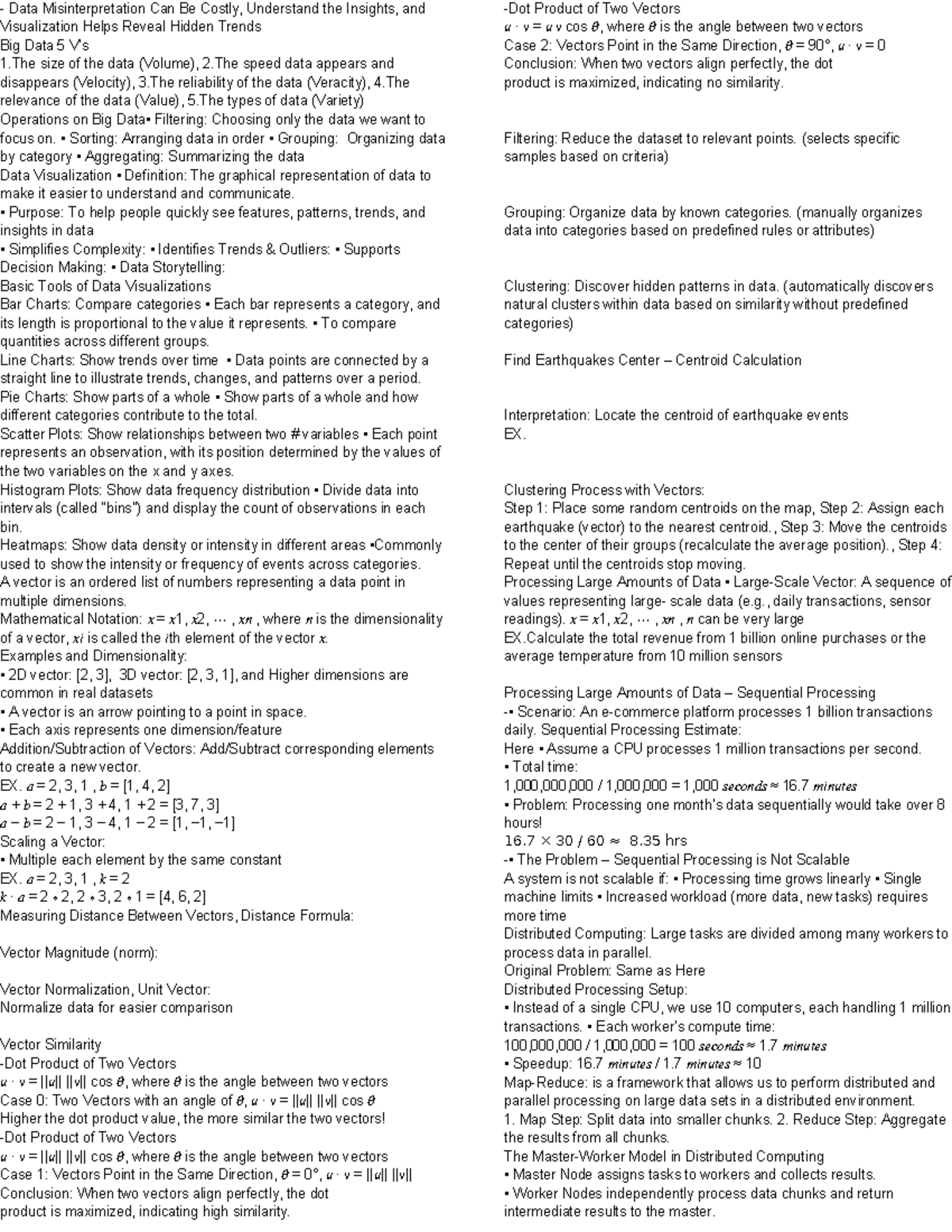 Data 140 Cheat Sheet - notes - Data Misinterpretation Can Be Costly ...