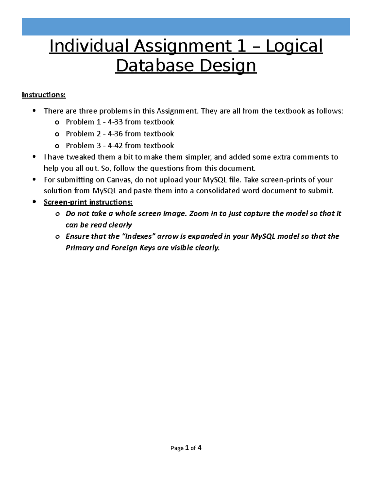 database design assignment help