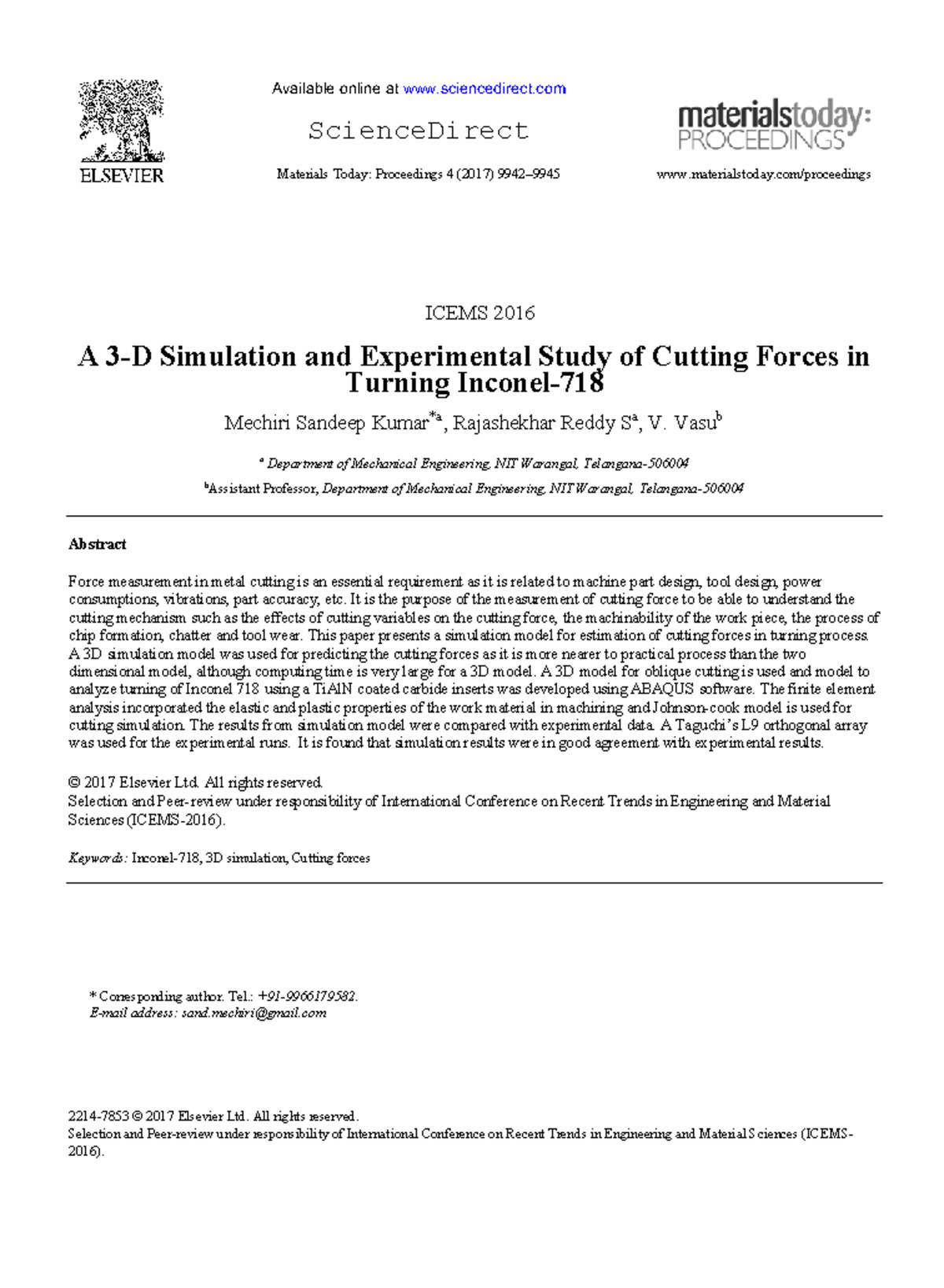 Paper 1 Available online at sciencedirect ScienceDirect Materials