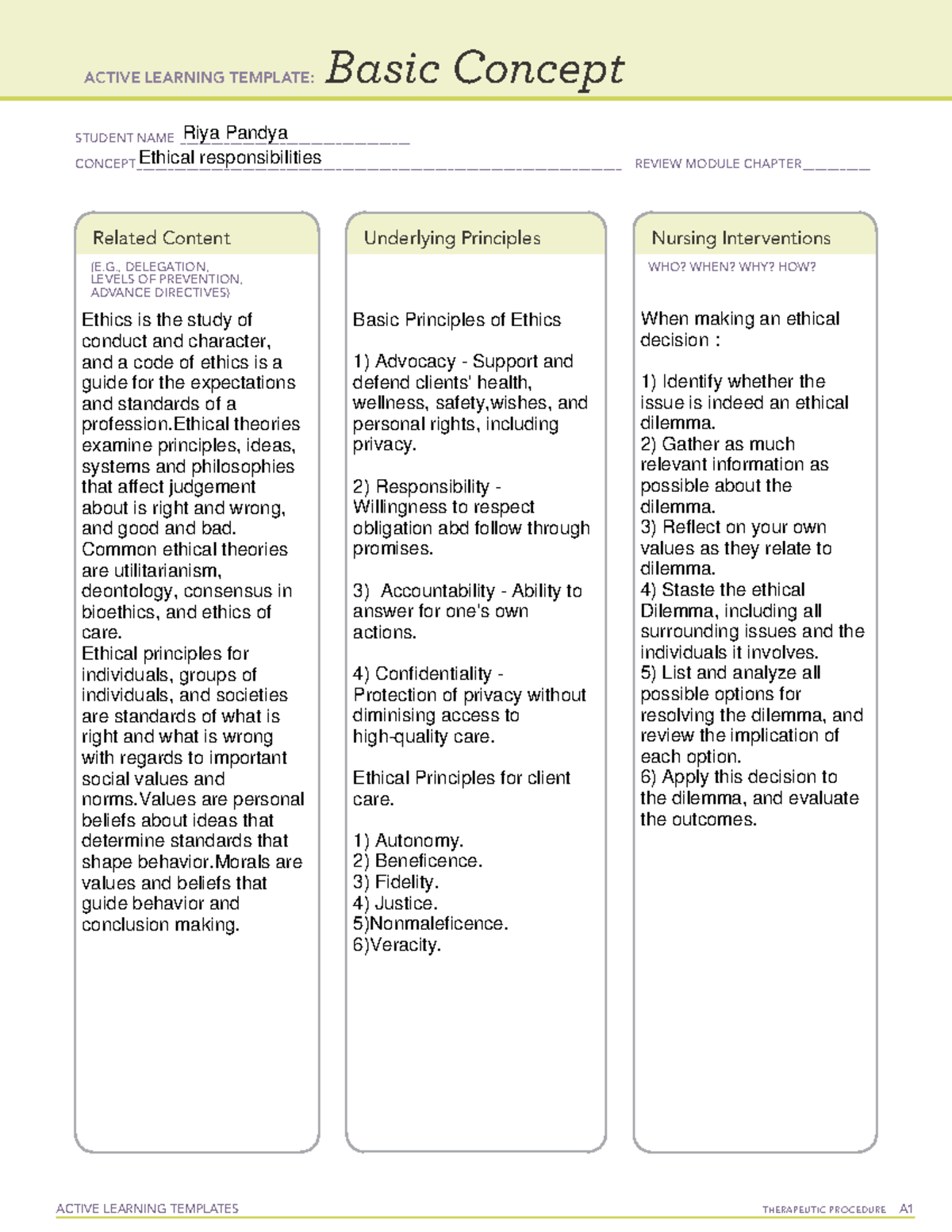 unit 4 legal and ethical responsibilities assignment sheet answers