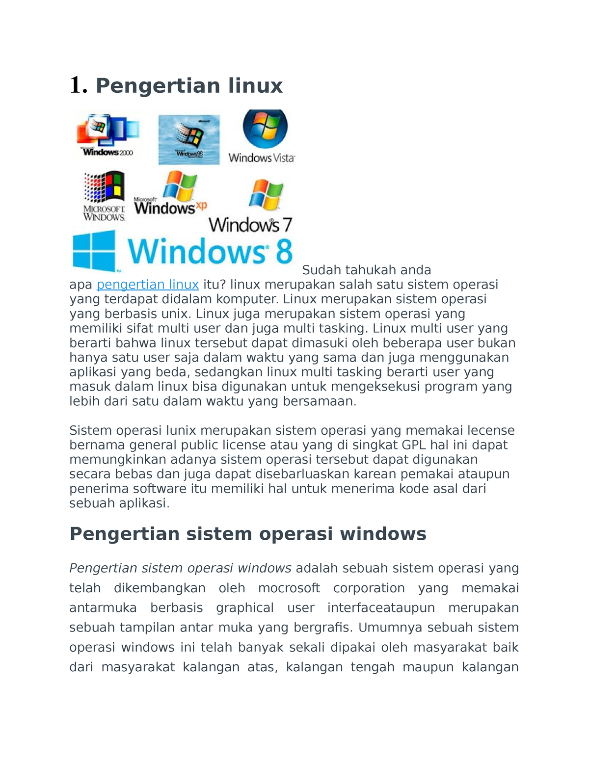 Tugas Pti Online - 1. Pengertian Linux Sudah Tahukah Anda Apa ...