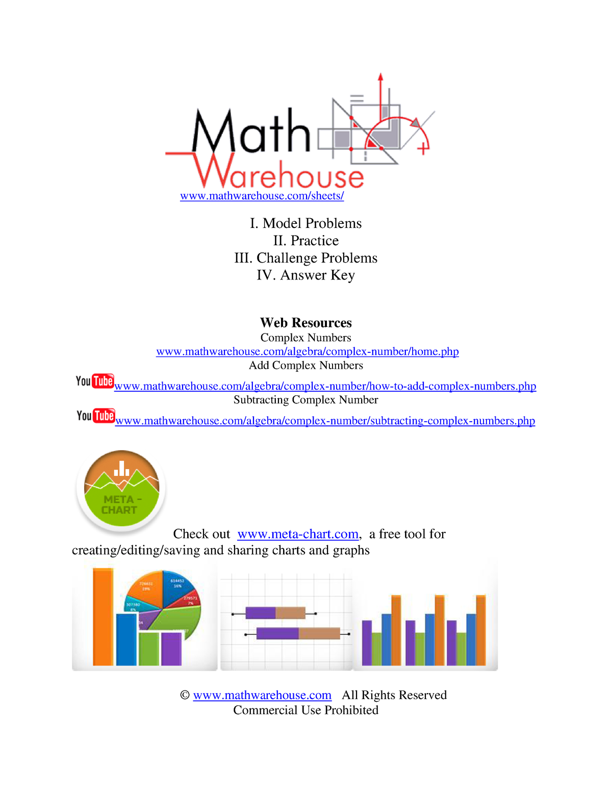 add-subtract-complex-numbers-worksheet-mathwarehouse-sheets-i-model