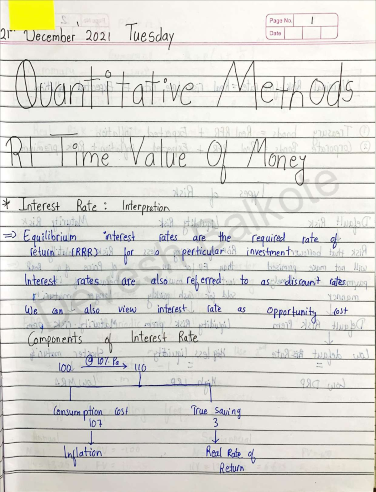 QM L1 Notes - S Page No. I December 2021 Tuesday Date Quartinative 0 ...