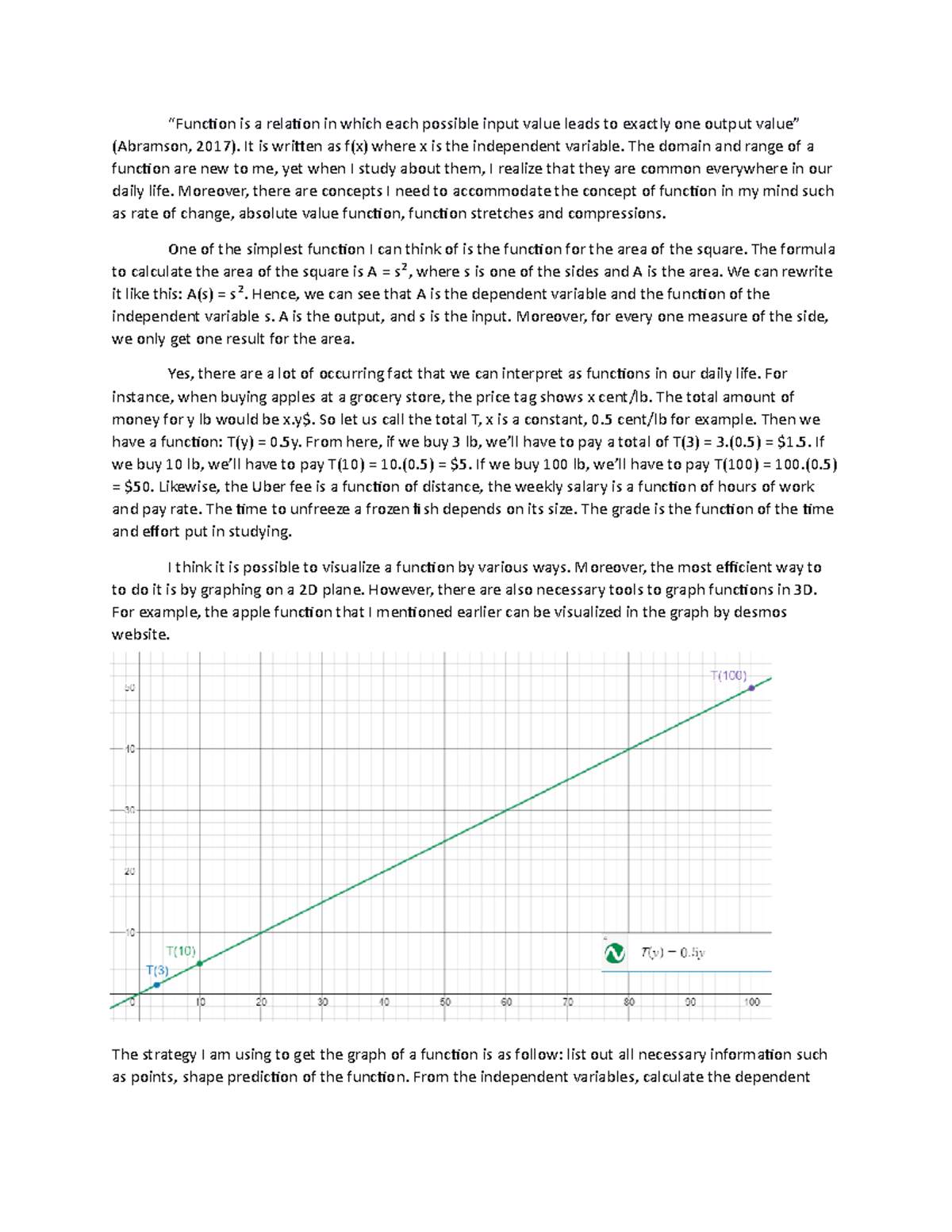 math journal assignment