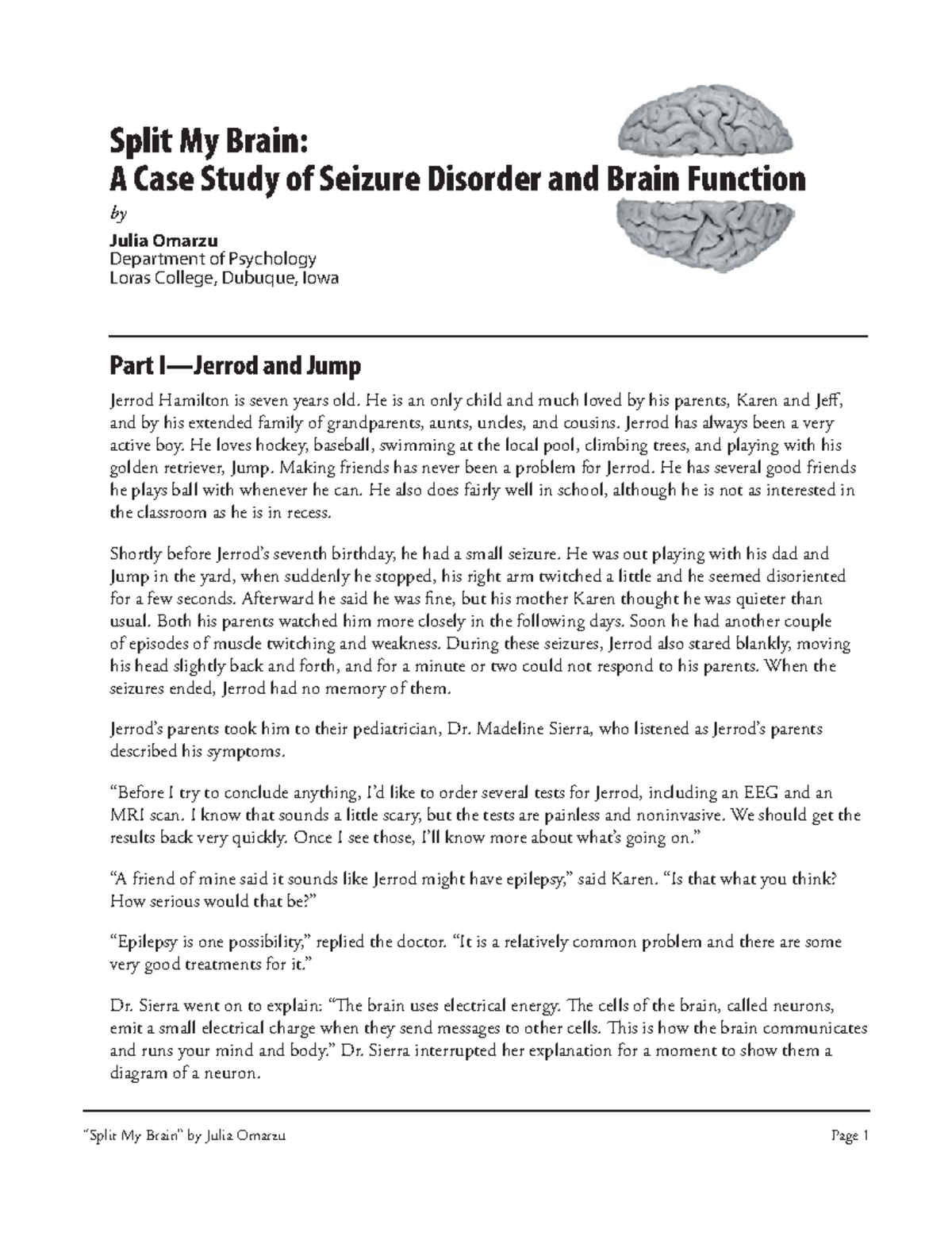 split brain patient case study