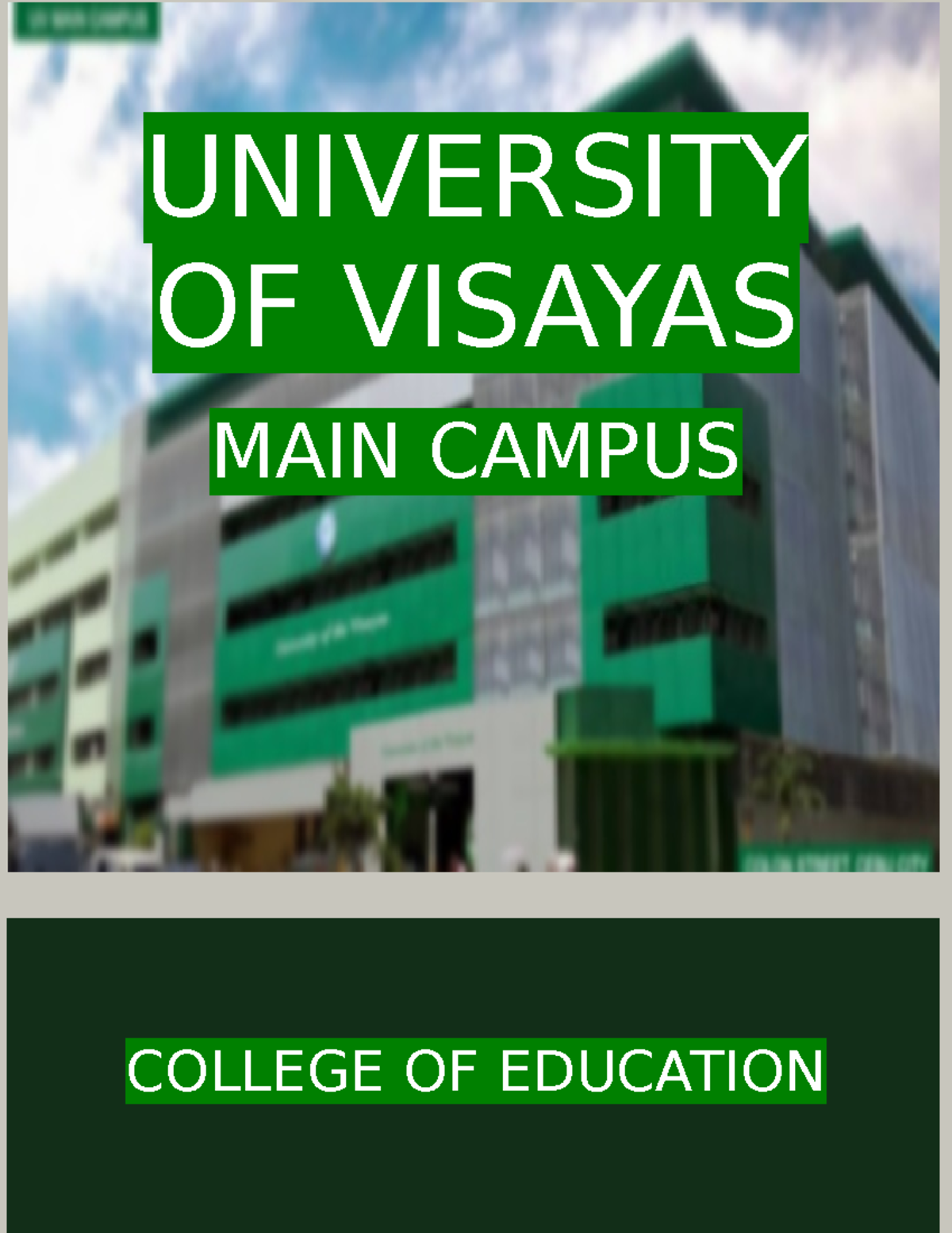 ENGL 228 - English 228 - UNIVERSITY OF VISAYAS MAIN CAMPUS COLLEGE OF ...