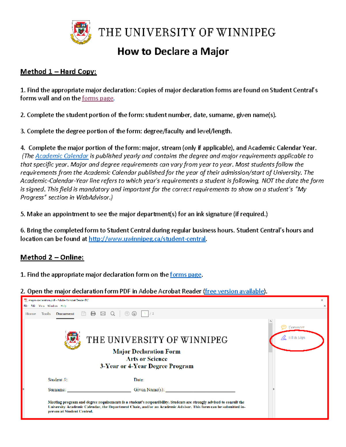 How to declare a major - How to Declare a Major Method 1 – Hard Copy ...