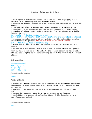 Review of chapter 11-v2 - They come with the C++ language: e. int A ...