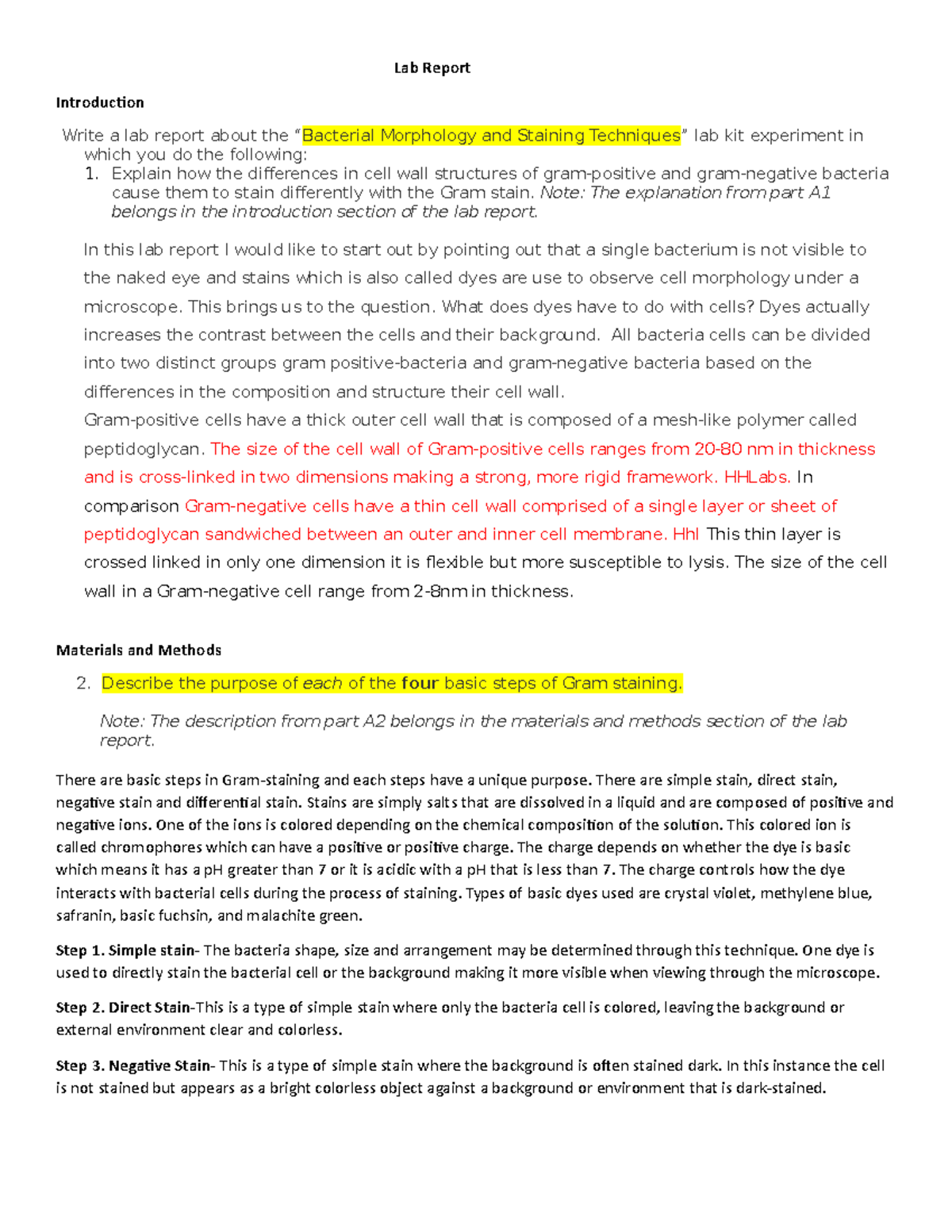 Lab Report- Task 1 - Lab Report Introduction Write a lab report about ...