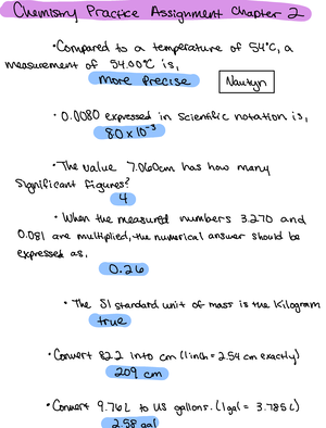 chem 218 assignment 2