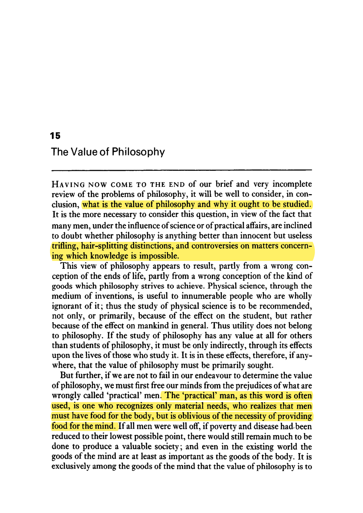 The Value Of Philosophy In The Problems Of Philosophy By Bertrand ...