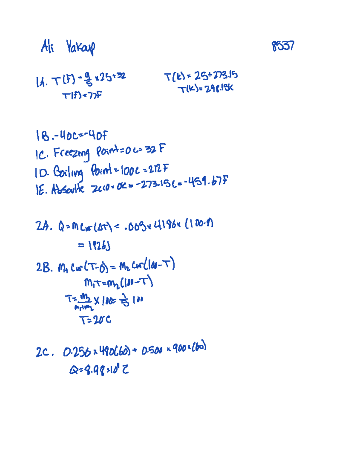 Physics WS - Notes - Ali Yakoup 8537 IA TIF 9 25 32 Title If T Kl 25 ...