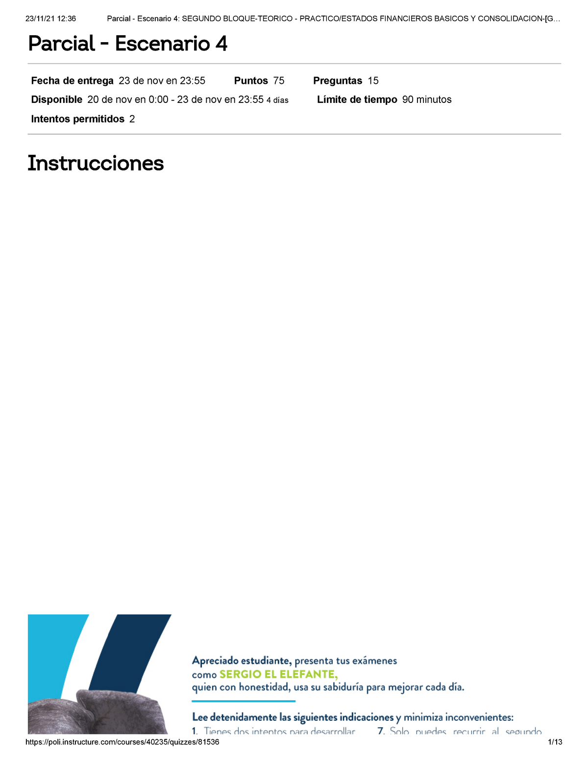 Parcial - Escenario 4 Segundo Bloque- Teorico - Practico Estados Financieros  Basicos Y - Studocu