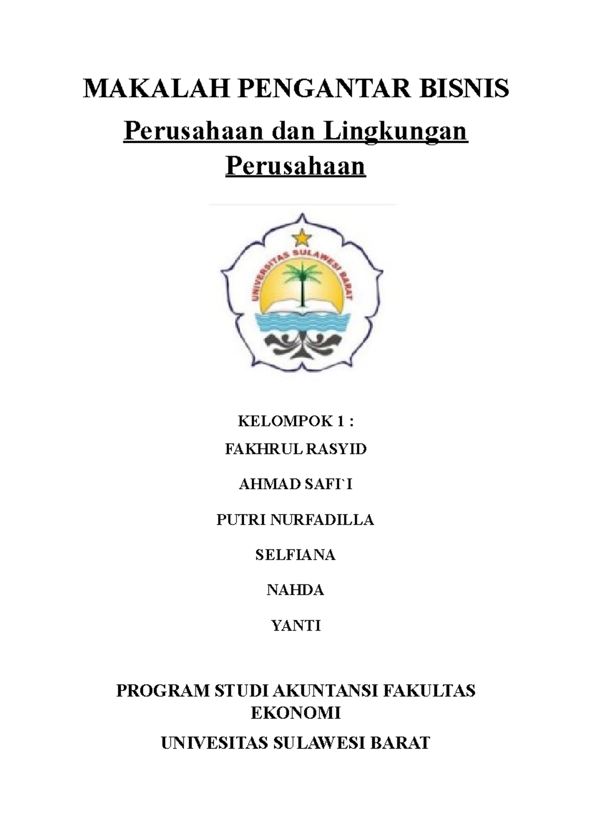 Makalah Pengantar Bisnis - MAKALAH PENGANTAR BISNIS Perusahaan Dan ...