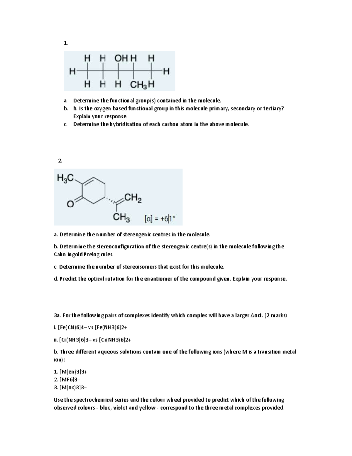 Chm1022 Practice Q - Questions For Chem1022 Handtyped Perfect For ...