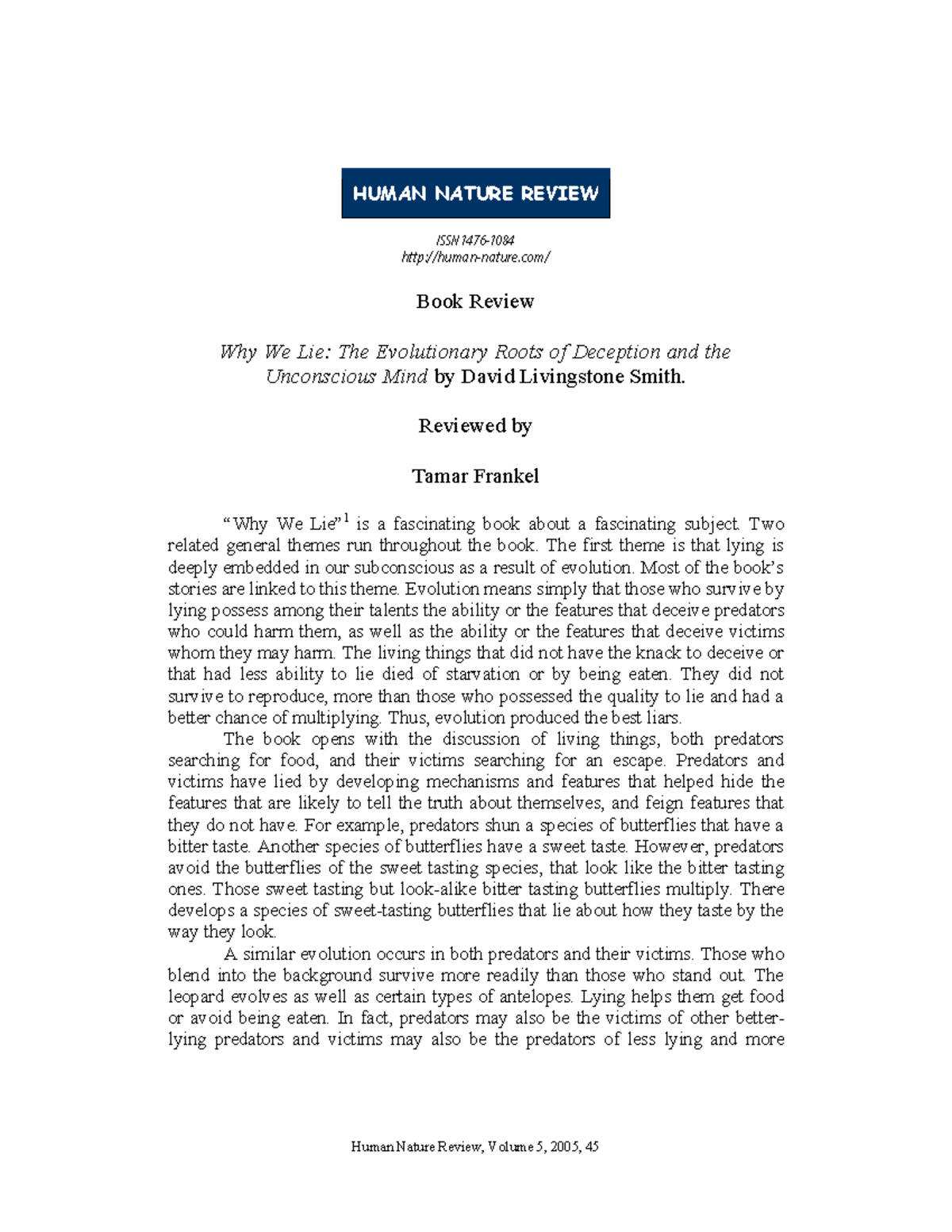The Evolutionary Roots Of Human Nature: A Worldview Analysis - pc2xj94