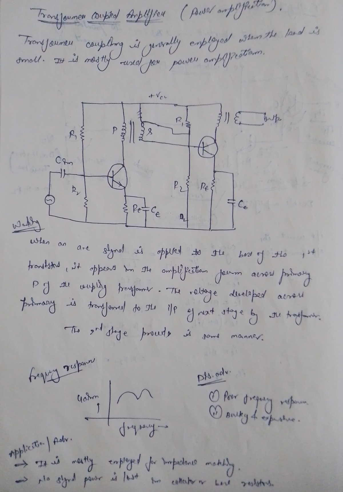 Transformer Coupled Amplifiers - Basic Electrical Engineering - Drnoll ...