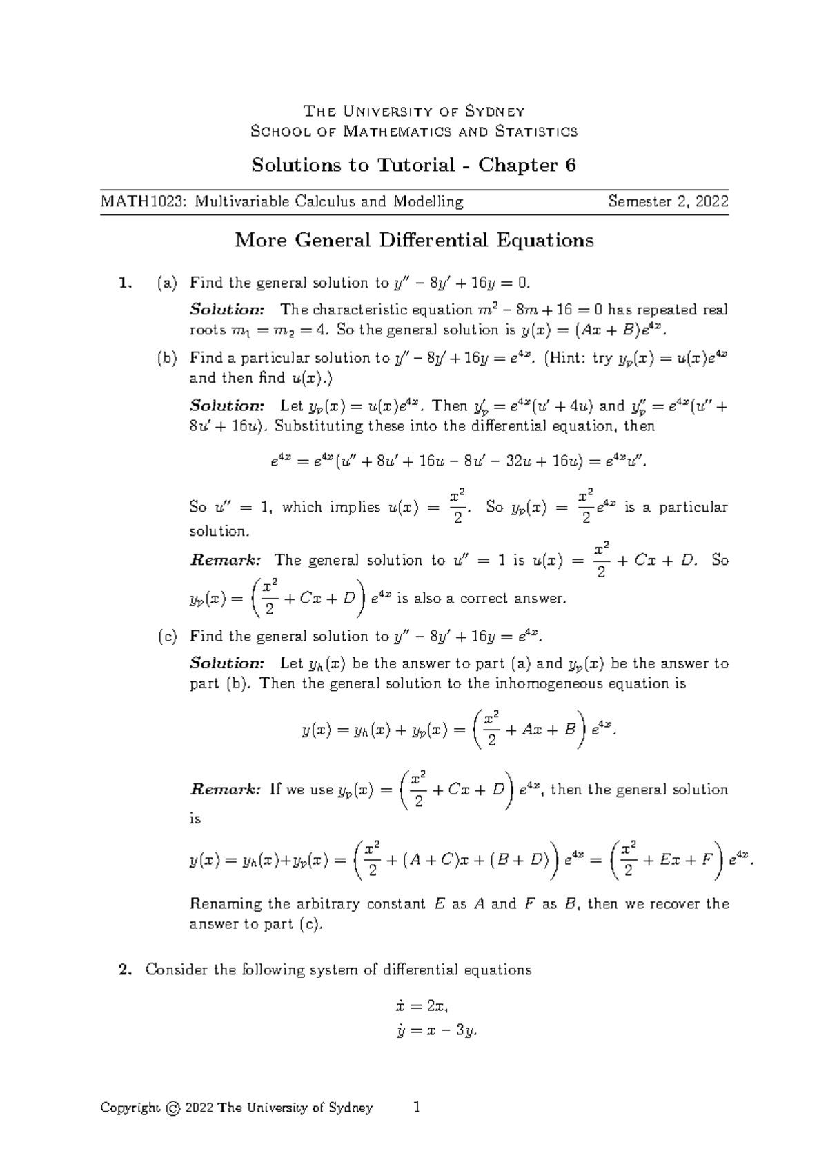 Tutorial Chapter 06-SOLS - The University of Sydney School of ...
