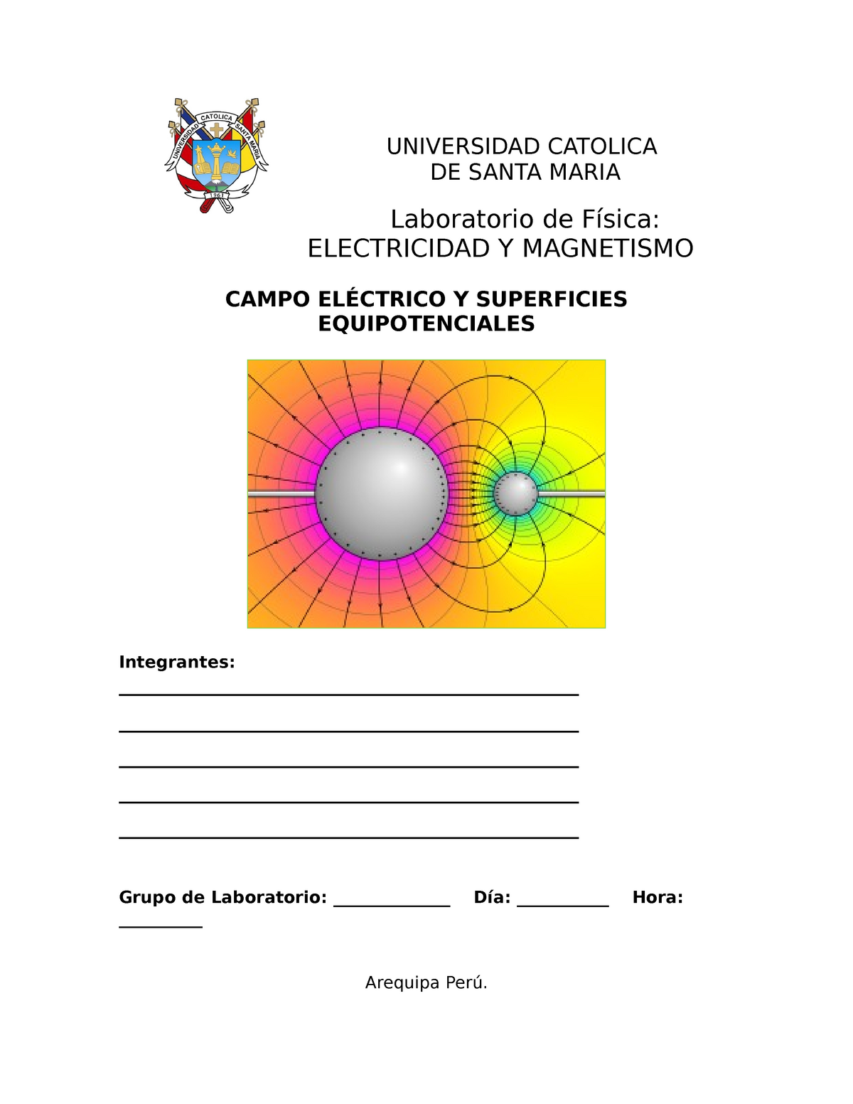 Práctica 4 Campo Eléctrico Y Superficies Equipotenciales Reporte ...